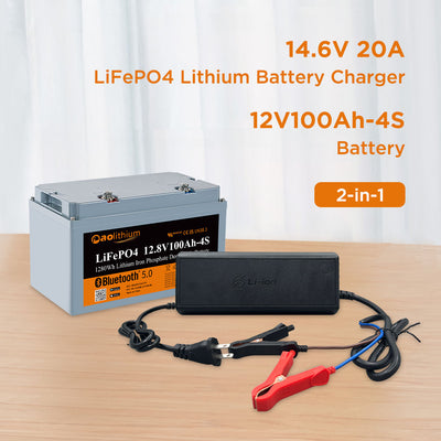 Aolithium 12V 100Ah LiFePO4 Battery with Bluetooth