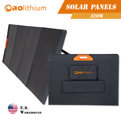 420W Foldable Outdoor Solar Panel with MC4 Connector for Home, RV, Camping