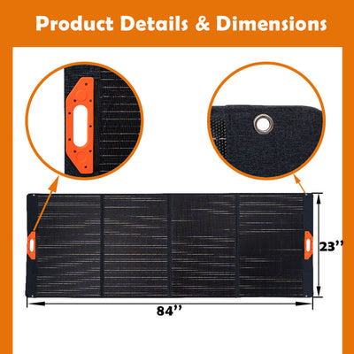 Portable 200W Solar Panel Kit Outdoor IP65 Folding Solar Panel with Stand