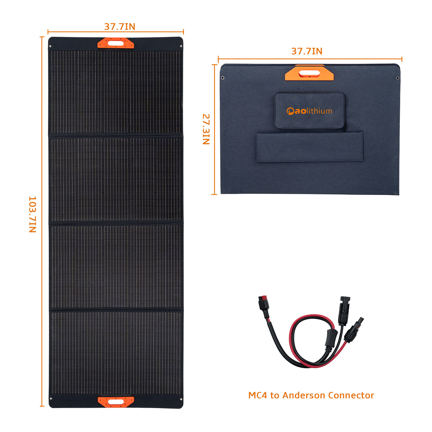 Aolithium Solar Kit- Up to 4000W Surge AC Output Backup Power Supply | Fully Portable Design