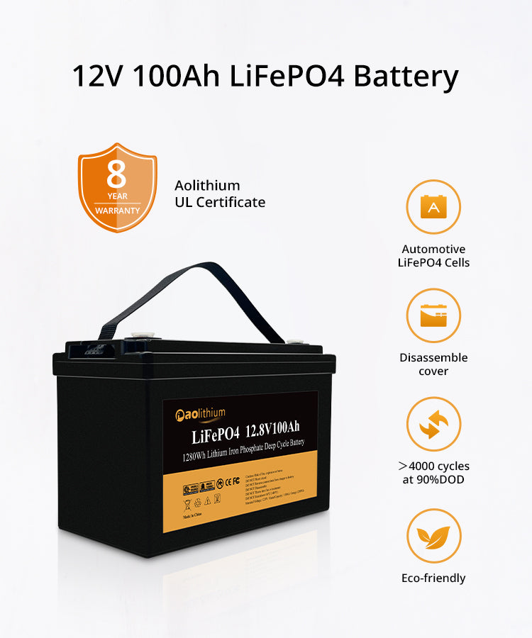AOLITHIUM 12V 100AH LiFePO4 Lithium Battery – Aolithium®-US