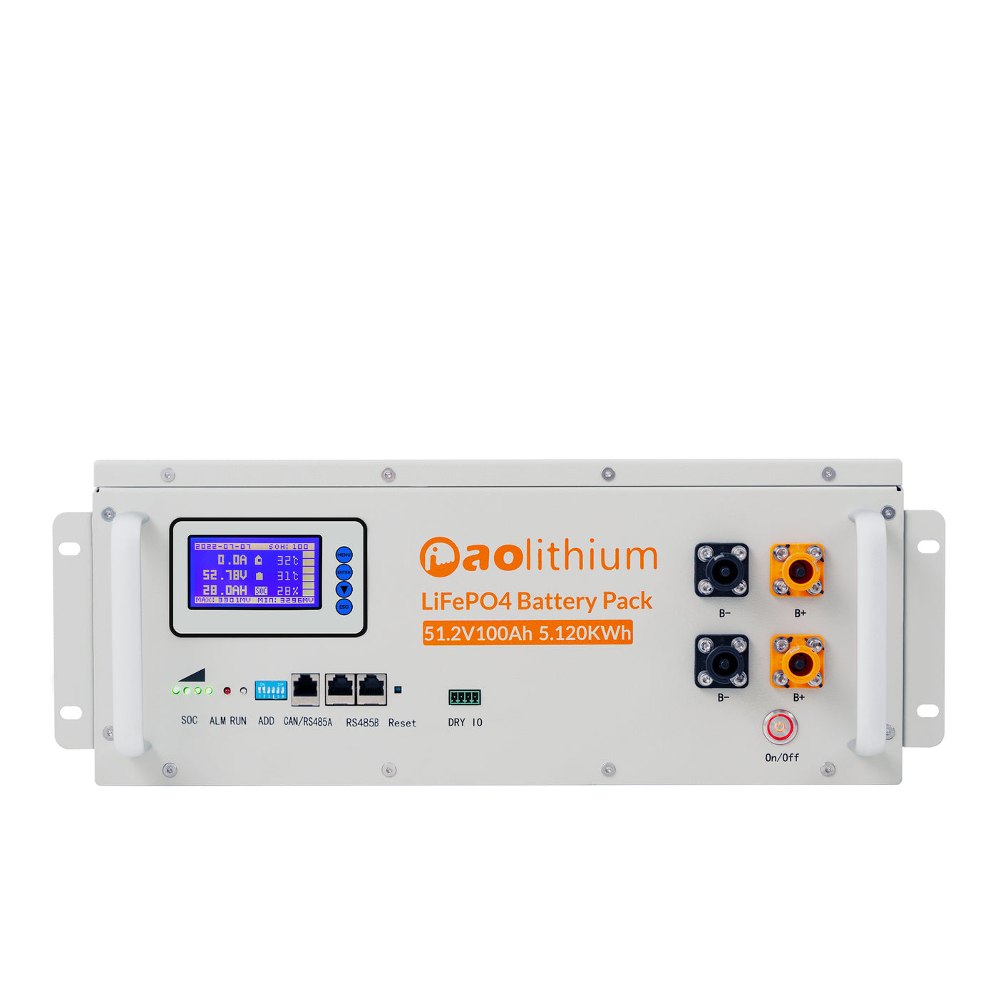 Aolithium 51.2v 100ah Server Rack Lithium LiFePO4 Battery for Off Grid/Home Backup